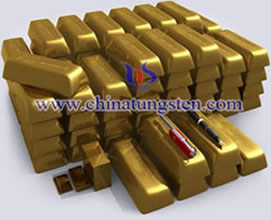 Tungsteno oro cuadro